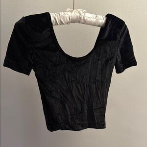 Black Velvet Women's Crop Top